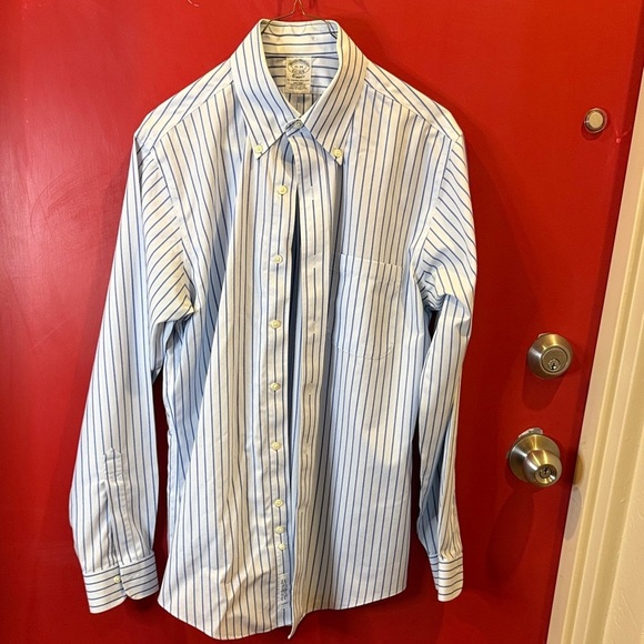 Brooks Brothers Other - Brooks Brothers Classic Blue Striped Dress Shirt